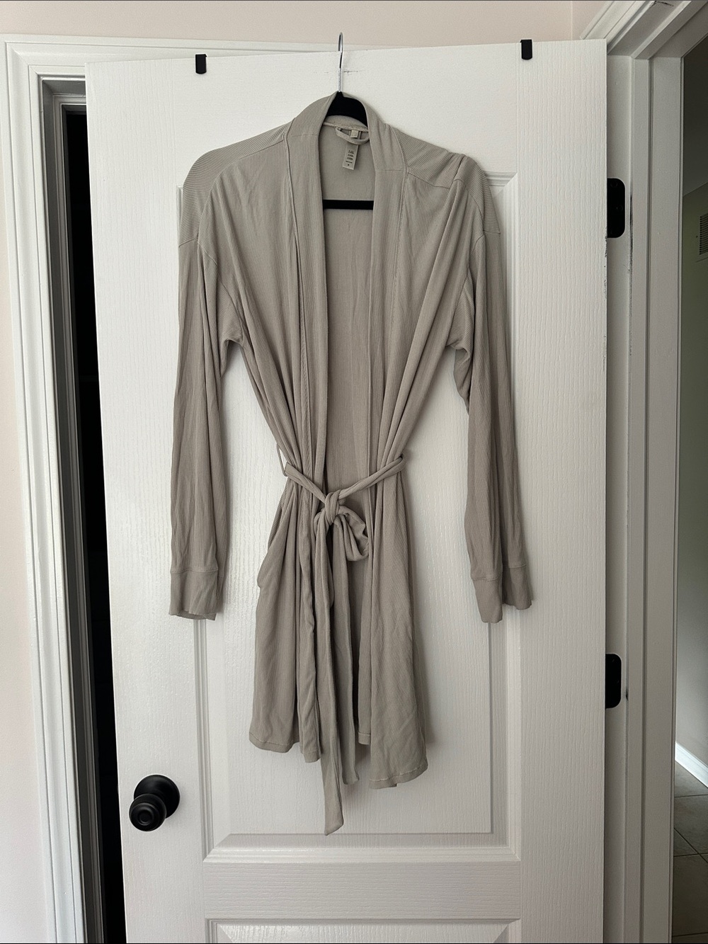 SKIMS Taupe Long Sleeve Wrap Robe